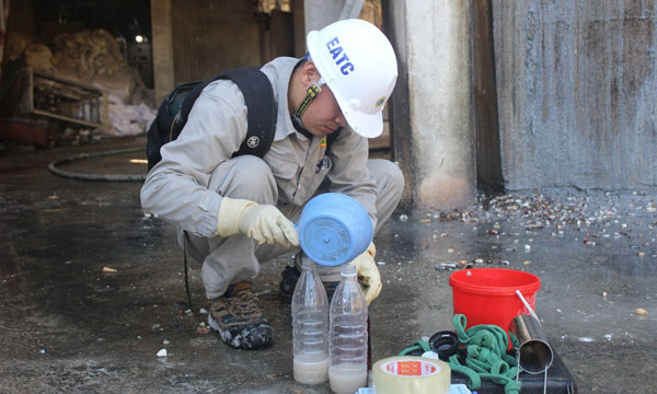 Điện Biên: Quan trắc nước thải nhà máy chế biến tinh bột sắn